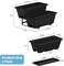 2 Tier Vertical Garden Planter 2 Pack Outdoor Herb Rectangle Raised Garden Beds for Flower Fruit Vegetable Elevated Garden Bed with Drain Holes for Balcony, Patio, Indoor, Black